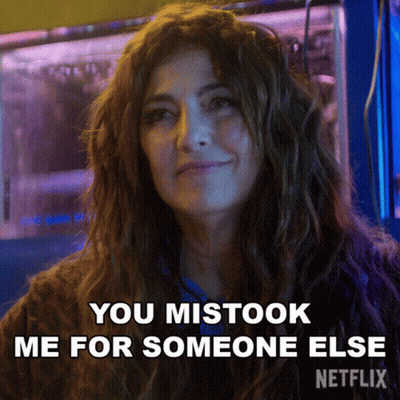 Woman Smiling Says You Mistook Me For Someone Else GIF
