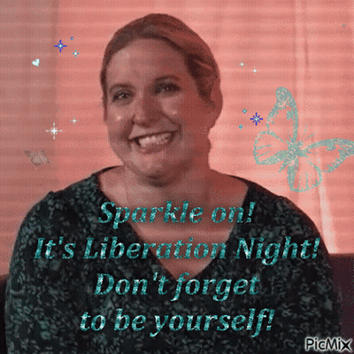 Woman Smiling Sparkle Its Liberation Night GIF