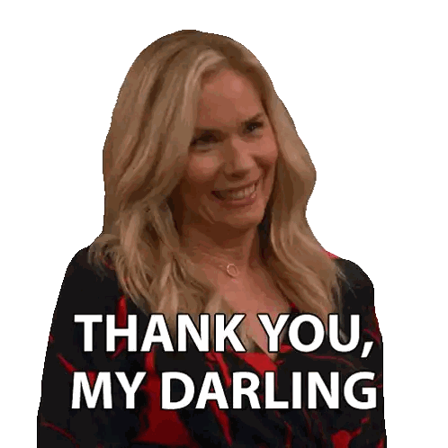 Woman Smiling Thank You My Darling Sticker
