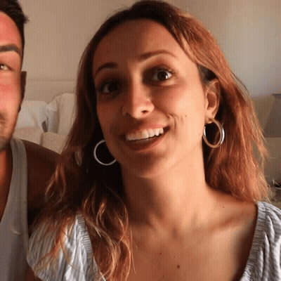 Woman Smiling Wearing Hoop Earrings GIF