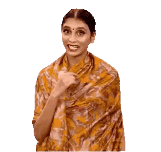 Woman Smiling Wearing Scarf Sticker