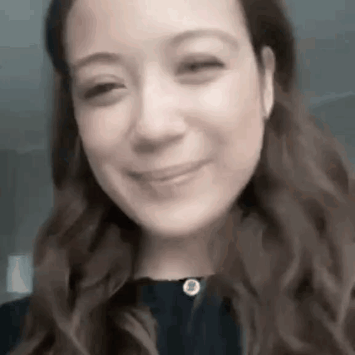Woman Smiling With Eyes Closed And Mouth Open GIF