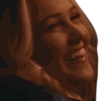 Woman Smiling With Eyes Closed Sticker