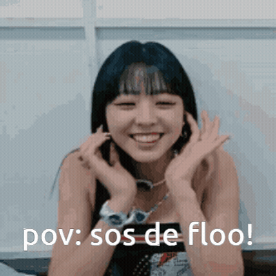 Woman Smiling With Hands On Face POV Sos De Floo GIF