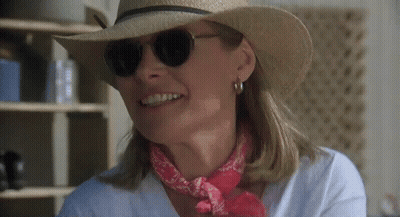 Woman Smiling With Hat Sunglasses And Bandana GIF