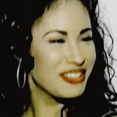Woman Smiling With Hoop Earrings Close Up GIF