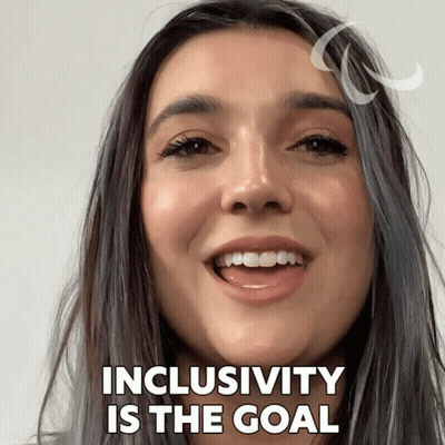 Woman Smiling With Inclusivity Is The Goal GIF