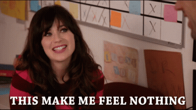 Woman Smiling With This Make Me Feel Nothing GIF