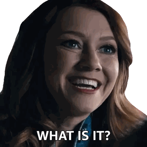 Woman Smiling With What Is It Sticker