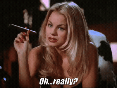 Woman Smoking Cigar Saying Oh Really GIF