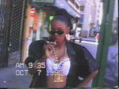 Woman Smoking Cigarette 1990 GIF