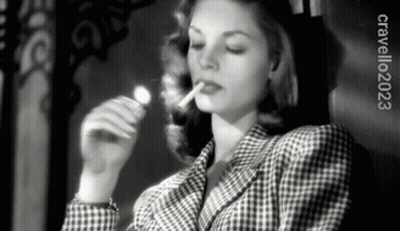 Woman Smoking Cigarette 2003 GIF