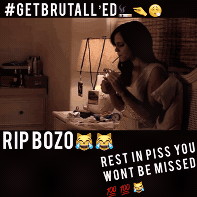 Woman Smoking Cigarette Saying Get Brutal Ed GIF