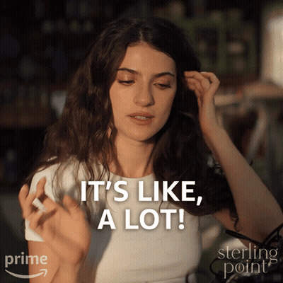 Woman Smoking Cigarette Saying It's Like A Lot GIF