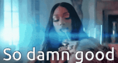 Woman Smoking Saying So Damn Good GIF