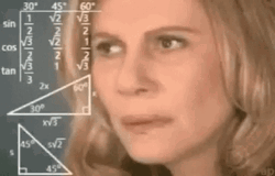 Woman Solving Equations Thinking Meme GIF