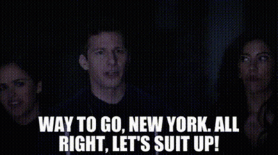 Woman Speaking Into Microphone New York Here We Come GIF