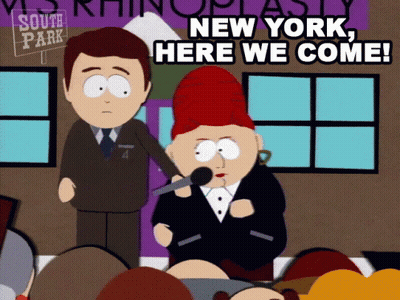 Woman Speaking Into Microphone New York GIF
