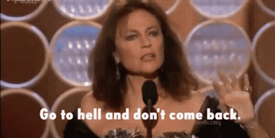 Woman Speaking Into Microphone Saying Go To Hell And Don't Come Back GIF