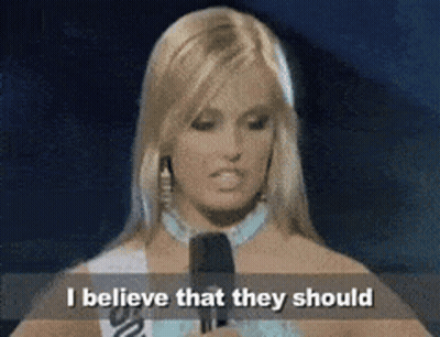 Woman Speaking Into Microphone Saying I Believe That They Should GIF