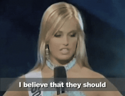 Woman Speaking Into Microphone Saying I Believe That They Should GIF