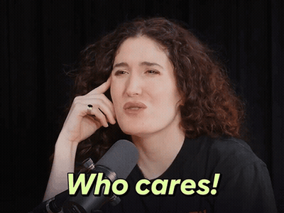 Woman Speaking Into Microphone Who Cares GIF