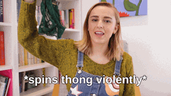Woman Spins Thong Violently GIF