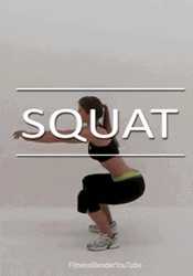 Woman Squats Loop GIF