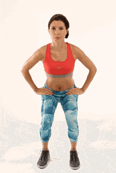 Woman Squats Work Out GIF