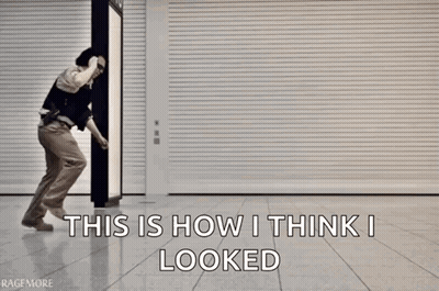 Woman Squatting With Gun Saying This Is How I Looked GIF