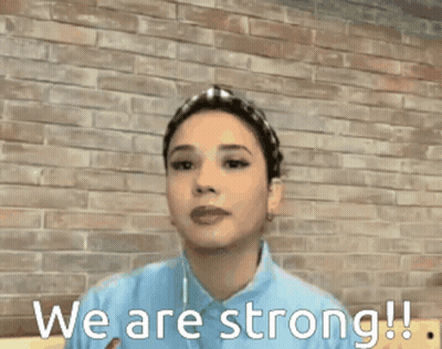 Woman Squatting With Super Sport Sign GIF