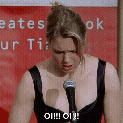Woman Standing At Microphone Saying Oi GIF