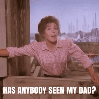 Woman Standing At Window Has Anybody Seen My Dad GIF