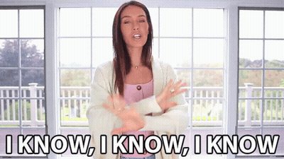 Woman Standing At Window Saying I Know I Know I Know GIF