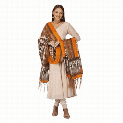 Woman Standing Before Dudhan Sign GIF