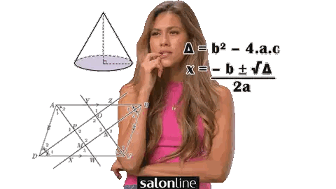 Woman Standing Before Mathematical Equation Sticker