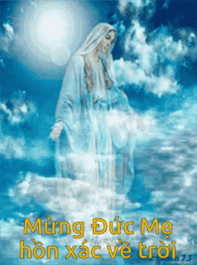 Woman Standing In Clouds Ming Duc Me Hon Xac Ve Troi GIF