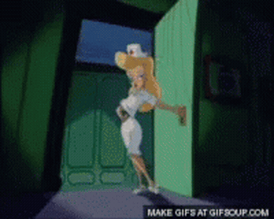 Woman Standing In Doorway With Make Gifs GIF