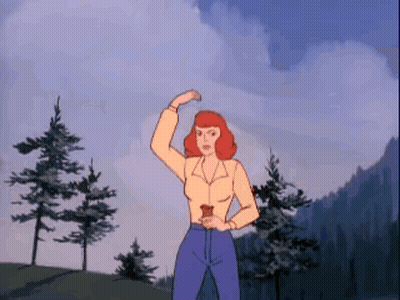 Woman Standing In Forest Holding Bottle GIF