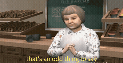 Woman Standing In Front Of Bakery GIF