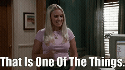 Woman Standing In Front Of Computer Saying That Is One Of The Things GIF