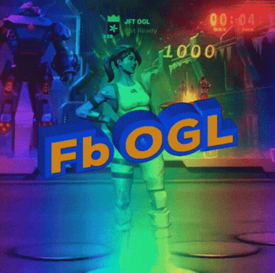 Woman Standing In Front Of FB OGL Sign GIF