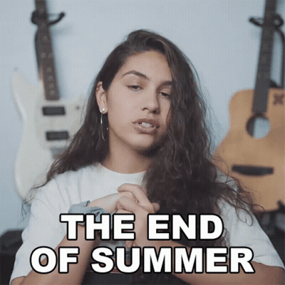 Woman Standing In Front Of Guitars The End Of Summer GIF