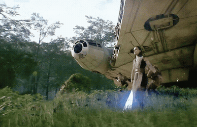 Woman Standing In Front Of Large Airplane GIF