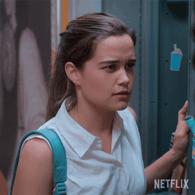 Woman Standing in Front of Netflix Locker
