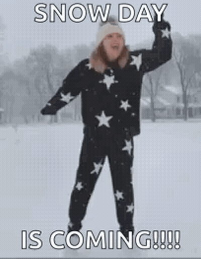 Woman Standing In Snow With Outstretched Arms GIF