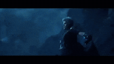 Woman Standing In Storm With Lightning GIF