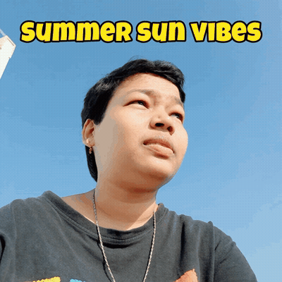 Woman Standing In Summer Sun Vibes GIF