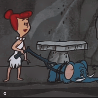 Woman Standing Next To Elephant With Letter E GIF