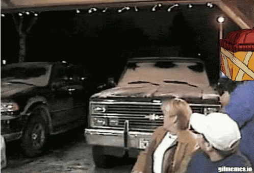 Woman Standing Next To Truck GIF